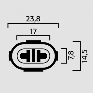 Колодка с проводами, для ламп H27 (880, 890, 893). цокль PG13